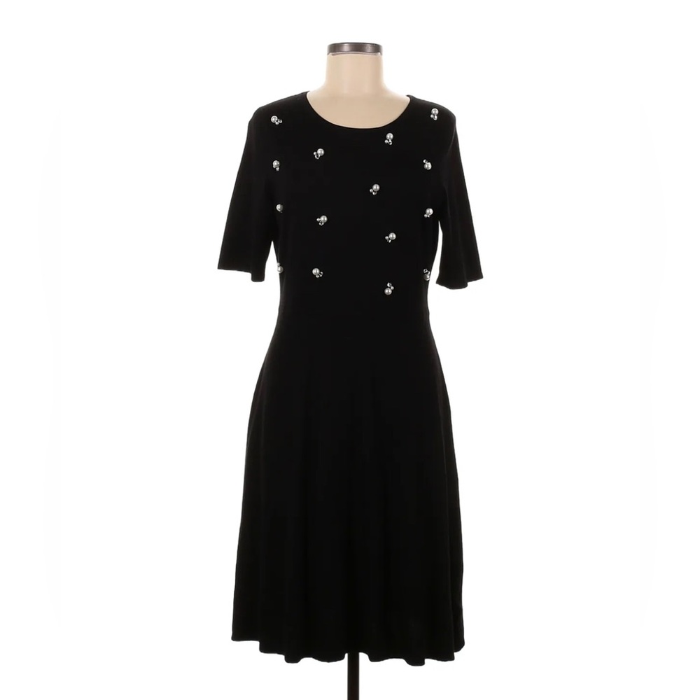 Spense Pearl and Diamond Detail Knit Dress